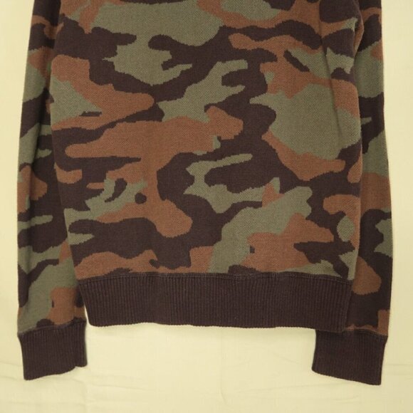 On The Byas Camo Cardigan Womens Small Cotton Blend Long Sleeves V Neck Knit - Picture 8 of 9